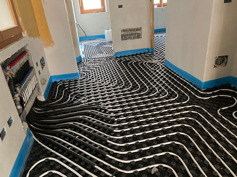 Fasi di realizzazione di un impianto radiante