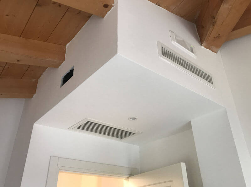 Impianto con pompa di calore per agriturismo