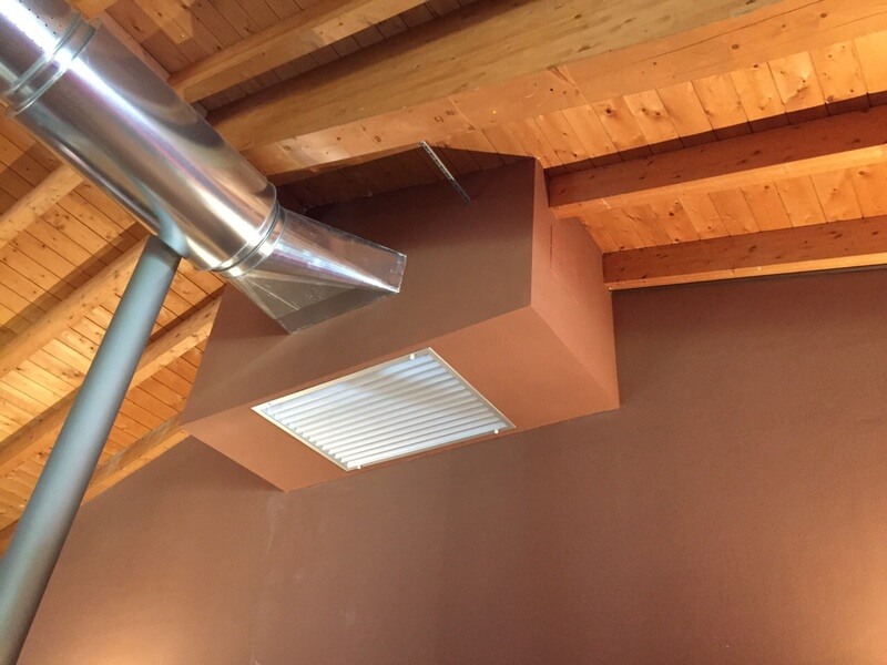 Impianto di riscaldamento-raffrescamento in un locale pizzeria